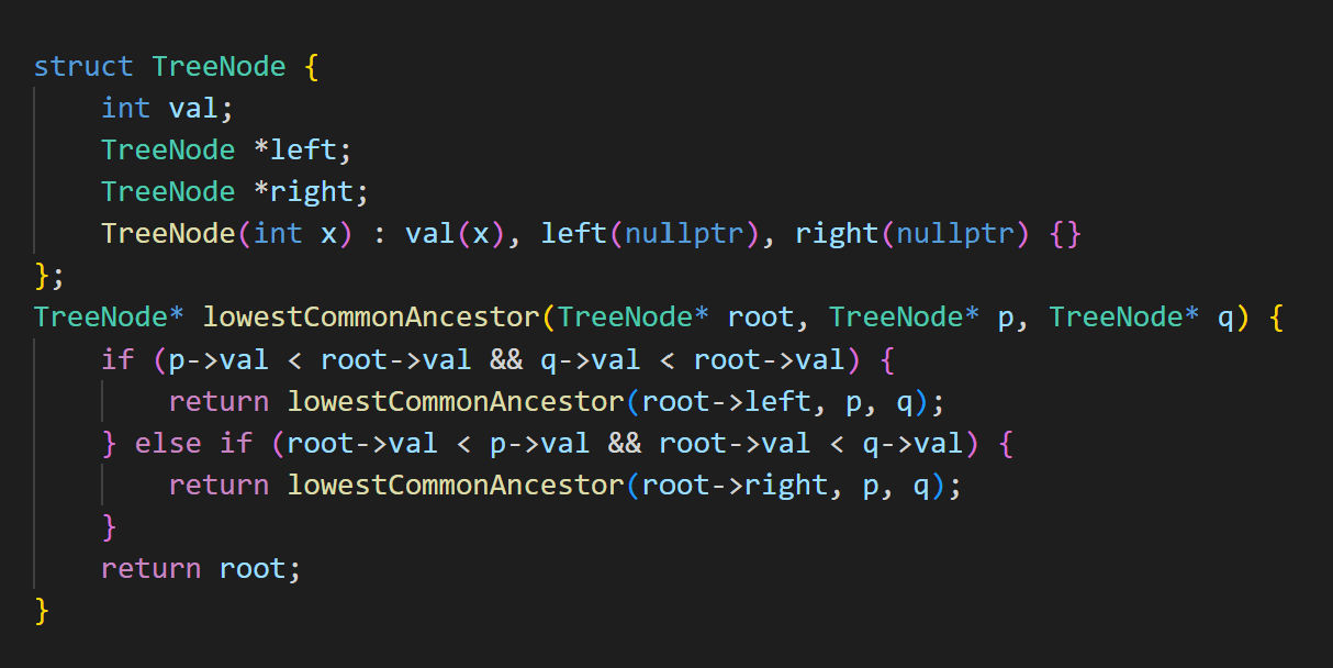 How to solve Leetcode 235. Lowest Common Ancestor of a Binary Search Tree