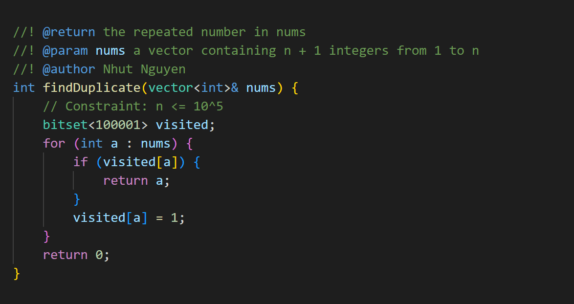 287. Find the Duplicate Number