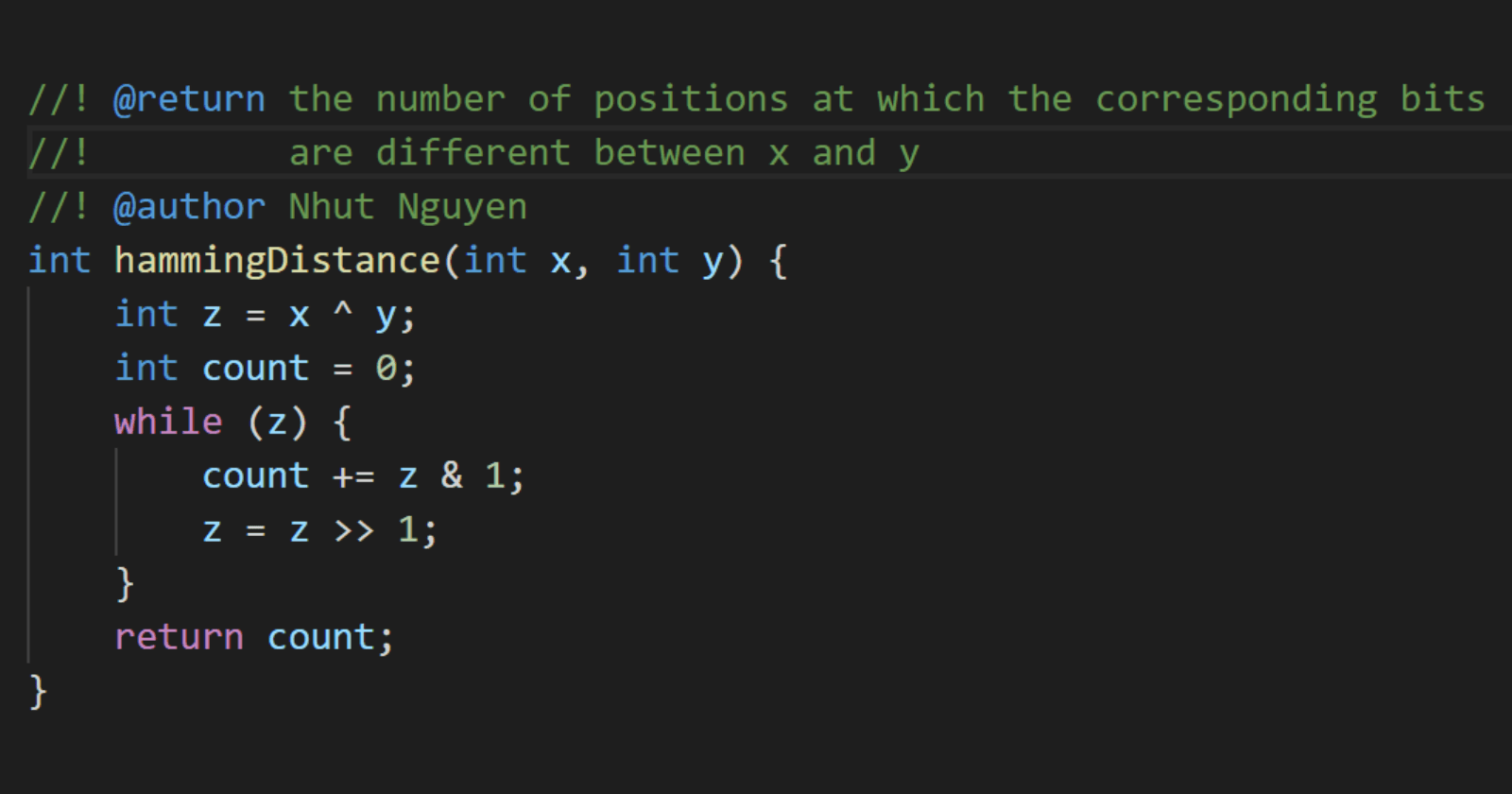 461. Hamming Distance