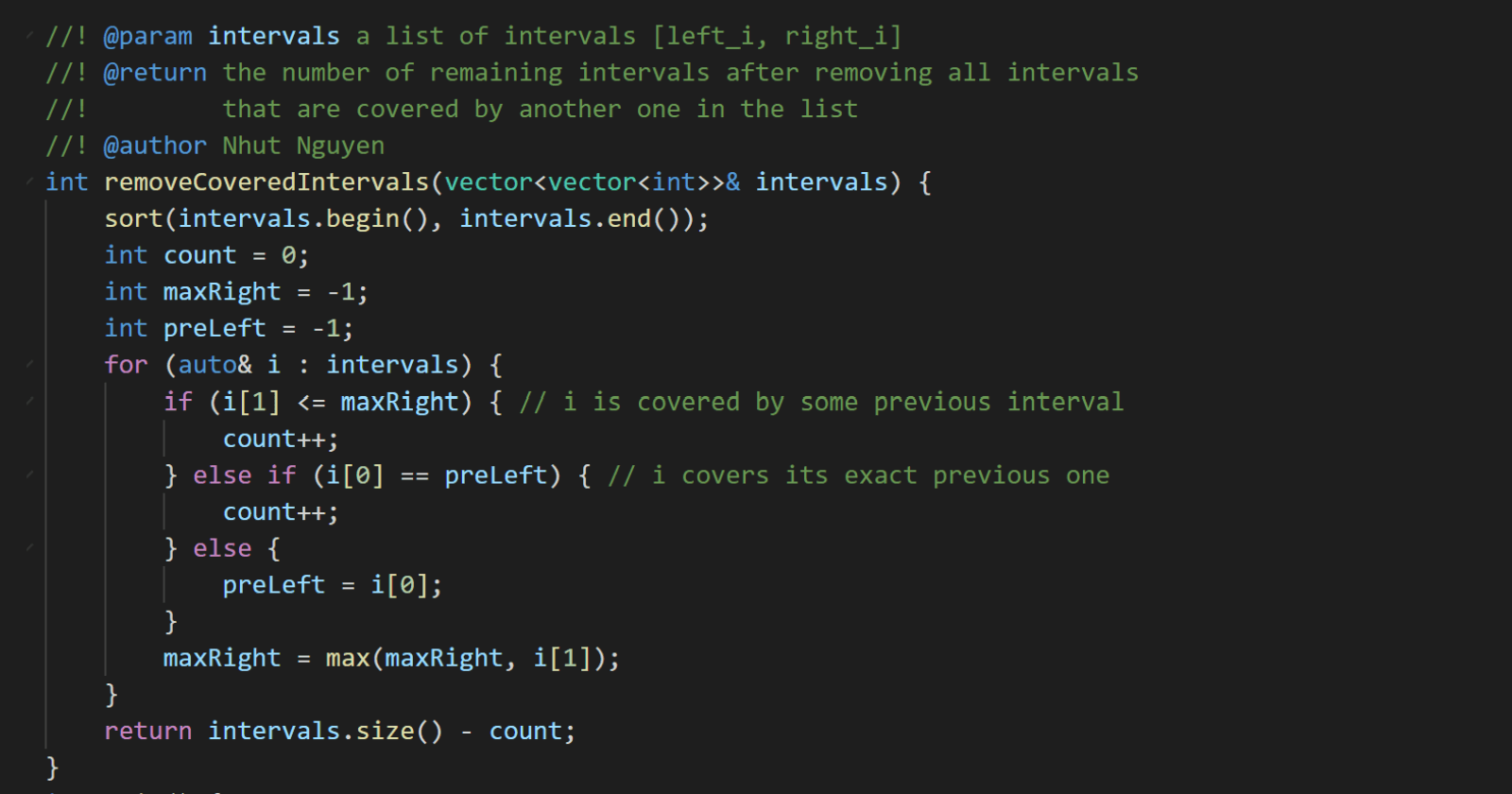 1288. Remove Covered Intervals