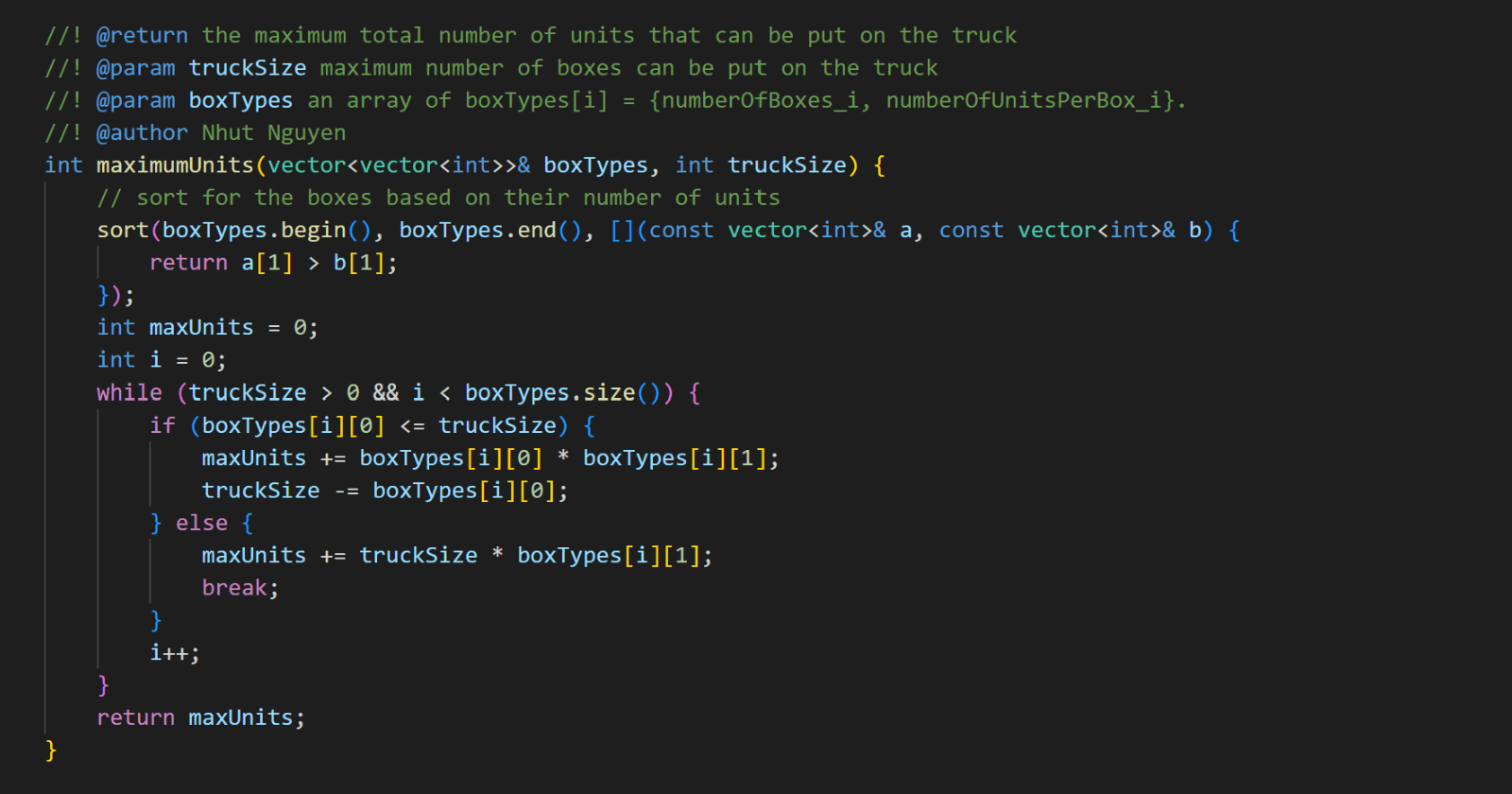1710. Maximum Units on a Truck